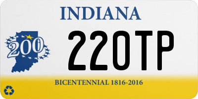 IN license plate 220TP