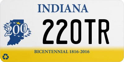 IN license plate 220TR