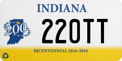 IN license plate 220TT