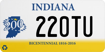 IN license plate 220TU