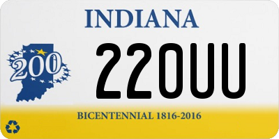 IN license plate 220UU