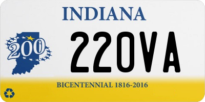 IN license plate 220VA