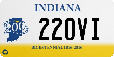 IN license plate 220VI