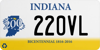 IN license plate 220VL