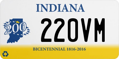 IN license plate 220VM