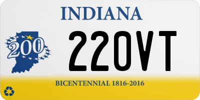 IN license plate 220VT