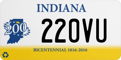 IN license plate 220VU