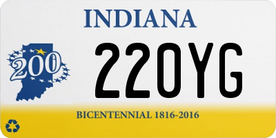 IN license plate 220YG