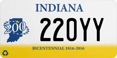 IN license plate 220YY