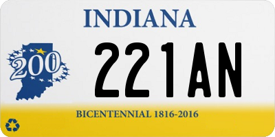IN license plate 221AN