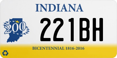 IN license plate 221BH