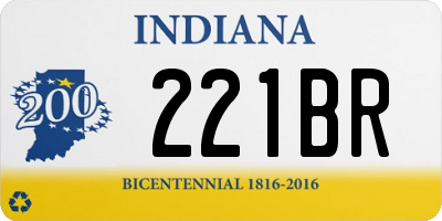 IN license plate 221BR