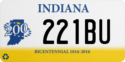 IN license plate 221BU