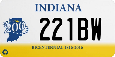 IN license plate 221BW
