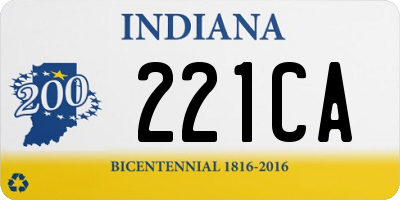 IN license plate 221CA