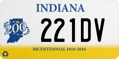 IN license plate 221DV