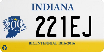 IN license plate 221EJ