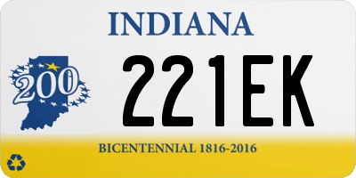 IN license plate 221EK