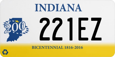 IN license plate 221EZ