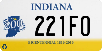 IN license plate 221FO