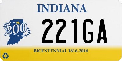 IN license plate 221GA