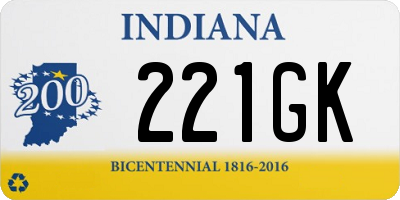 IN license plate 221GK