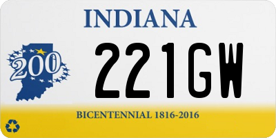 IN license plate 221GW