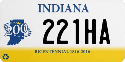 IN license plate 221HA