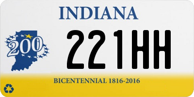 IN license plate 221HH