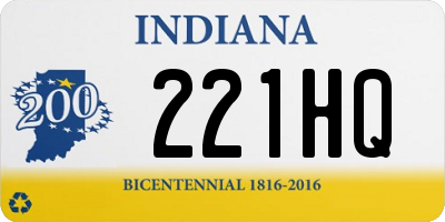 IN license plate 221HQ