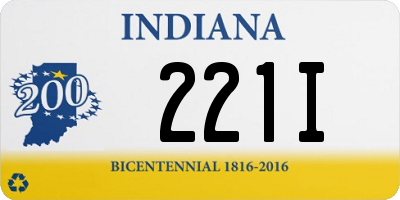 IN license plate 221I