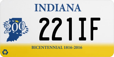 IN license plate 221IF