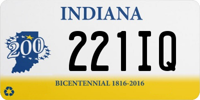 IN license plate 221IQ