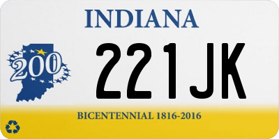 IN license plate 221JK