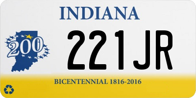 IN license plate 221JR