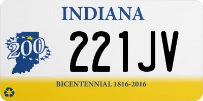 IN license plate 221JV