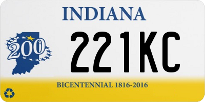 IN license plate 221KC