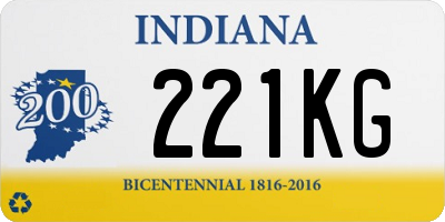 IN license plate 221KG