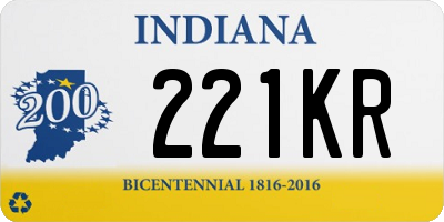 IN license plate 221KR