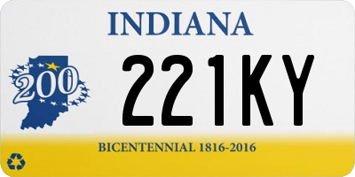 IN license plate 221KY