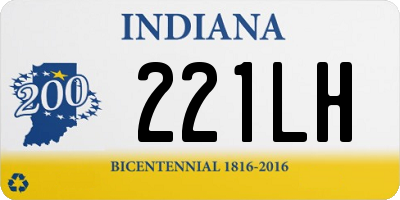 IN license plate 221LH