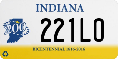 IN license plate 221LO