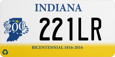 IN license plate 221LR