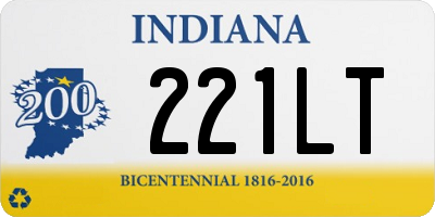 IN license plate 221LT