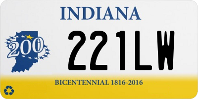 IN license plate 221LW