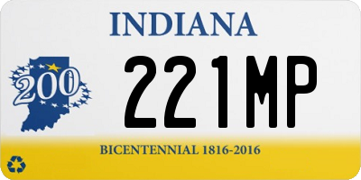 IN license plate 221MP