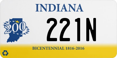IN license plate 221N