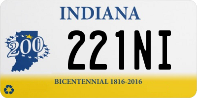 IN license plate 221NI