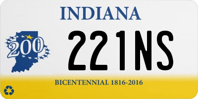 IN license plate 221NS