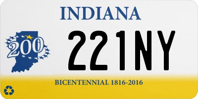 IN license plate 221NY